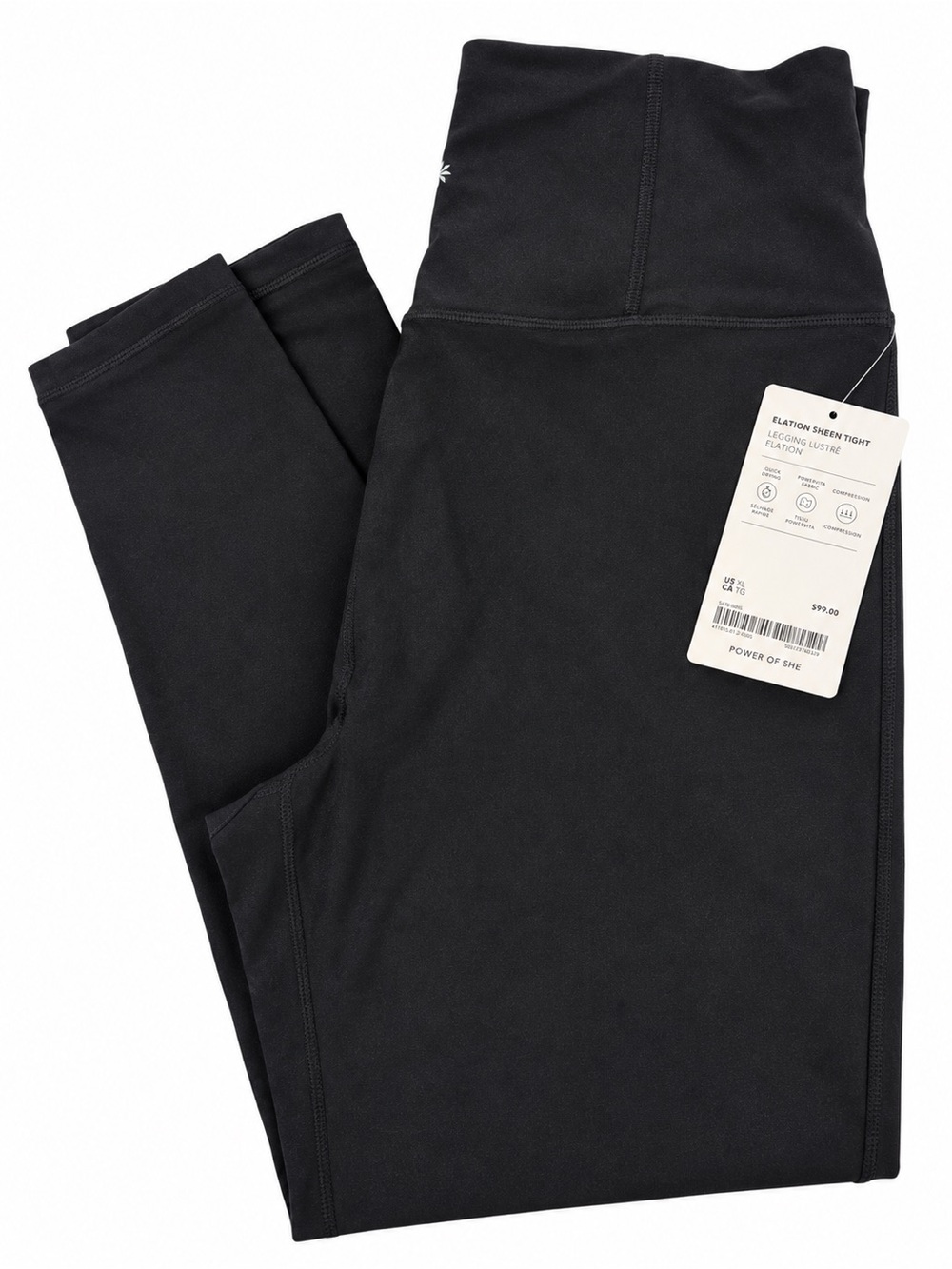 Athleta Black Sheen Women’s Elation Leggings/ Tights
